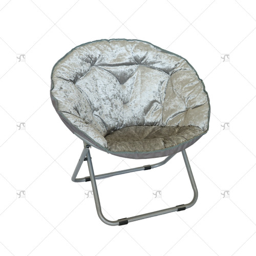 Outdoor Steel Frame Folding Chair Portable Leisure Fishing Stool Picnic Beach Lounge Chair Lunch Break Sketch Folding Moon Chair