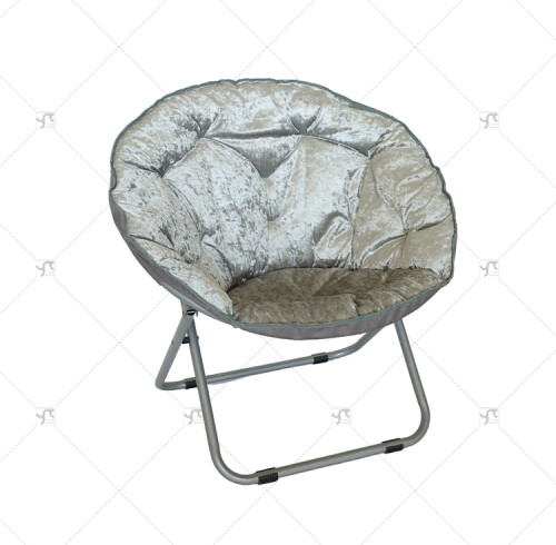 Outdoor Steel Frame Folding Chair Portable Leisure Fishing Stool Picnic Beach Lounge Chair Lunch Break Sketch Folding Moon Chair