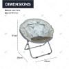 Outdoor Steel Frame Folding Chair Portable Leisure Fishing Stool Picnic Beach Lounge Chair Lunch Break Sketch Folding Moon Chair
