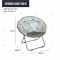 Outdoor Steel Frame Folding Chair Portable Leisure Fishing Stool Picnic Beach Lounge Chair Lunch Break Sketch Folding Moon Chair