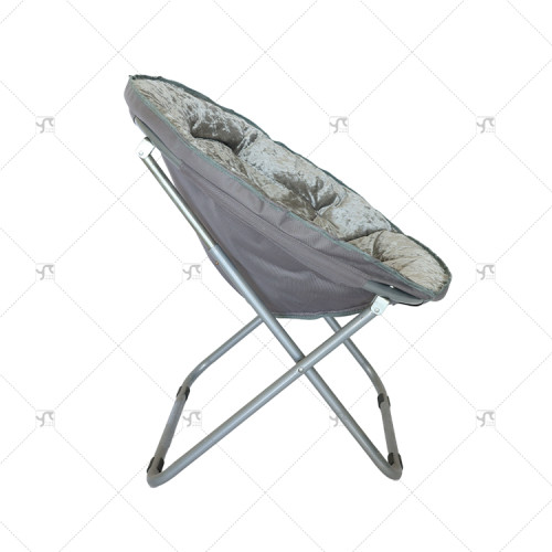 Outdoor Steel Frame Folding Chair Portable Leisure Fishing Stool Picnic Beach Lounge Chair Lunch Break Sketch Folding Moon Chair