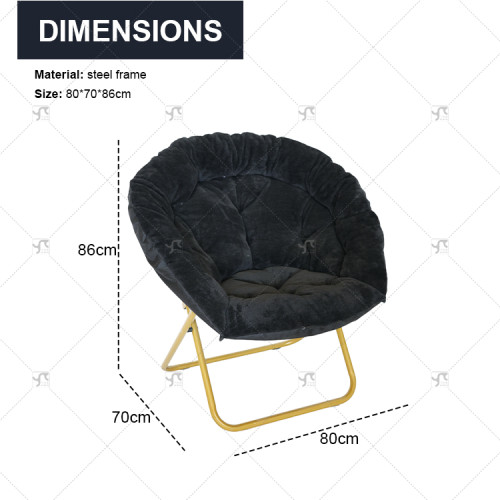 Outdoor Comfortable Portable Outdoor Furniture Modern Design Moon Chair for Picnic Home Office Featuring Metal Plastic Fabric