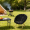 Outdoor Comfortable Portable Outdoor Furniture Modern Design Moon Chair for Picnic Home Office Featuring Metal Plastic Fabric