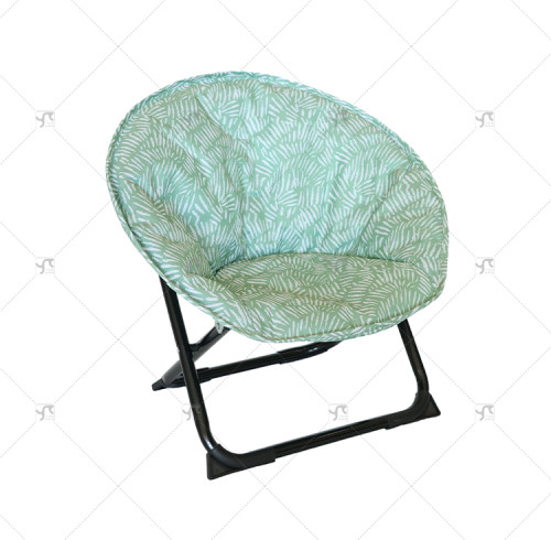 Modern Qutdoor Portable Foldable Moon Chair Comfortable Plush Garden Furniture Metal for Living Room Beach or Outdoor Camping