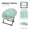 Modern Qutdoor Portable Foldable Moon Chair Comfortable Plush Garden Furniture Metal for Living Room Beach or Outdoor Camping