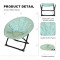 Modern Qutdoor Portable Foldable Moon Chair Comfortable Plush Garden Furniture Metal for Living Room Beach or Outdoor Camping