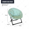 Modern Qutdoor Portable Foldable Moon Chair Comfortable Plush Garden Furniture Metal for Living Room Beach or Outdoor Camping