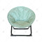 Modern Qutdoor Portable Foldable Moon Chair Comfortable Plush Garden Furniture Metal for Living Room Beach or Outdoor Camping