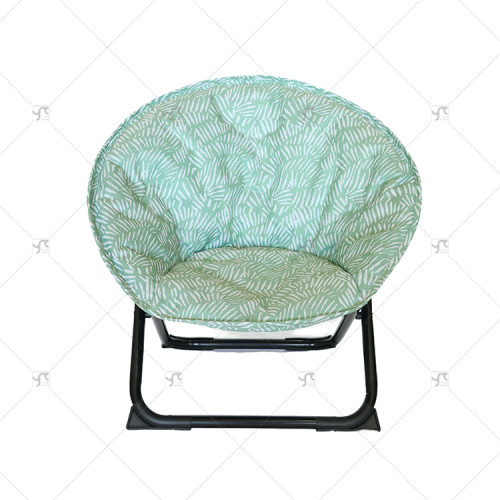 Modern Qutdoor Portable Foldable Moon Chair Comfortable Plush Garden Furniture Metal for Living Room Beach or Outdoor Camping