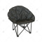 Extra Large Cozy Soft Padded Seat Quick Assembly Foldable Moon Saucer Chair All-Season Use for Outdoor Camping for Fishing Parks