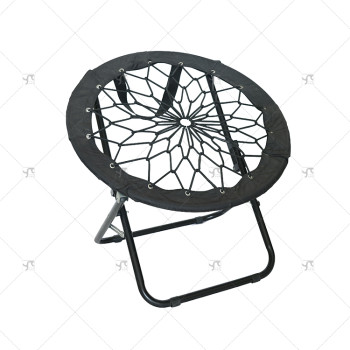 Outdoor Convenient Lightweight Frame Foldable Leisure Moon Chair Elastic Strap Bungee Chair for Outdoor Beach Camping Fishing