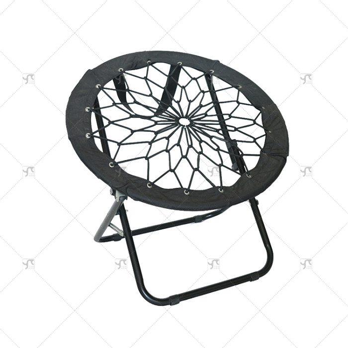 Outdoor Convenient Lightweight Frame Foldable Leisure Moon Chair Elastic Strap Bungee Chair for Outdoor Beach Camping Fishing