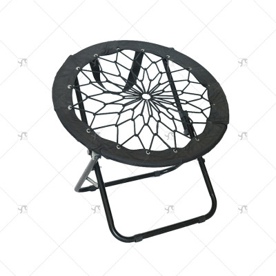 Outdoor Convenient Lightweight Frame Foldable Leisure Moon Chair Elastic Strap Bungee Chair for Outdoor Beach Camping Fishing