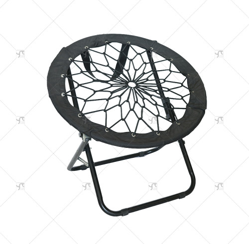 Outdoor Convenient Lightweight Frame Foldable Leisure Moon Chair Elastic Strap Bungee Chair for Outdoor Beach Camping Fishing