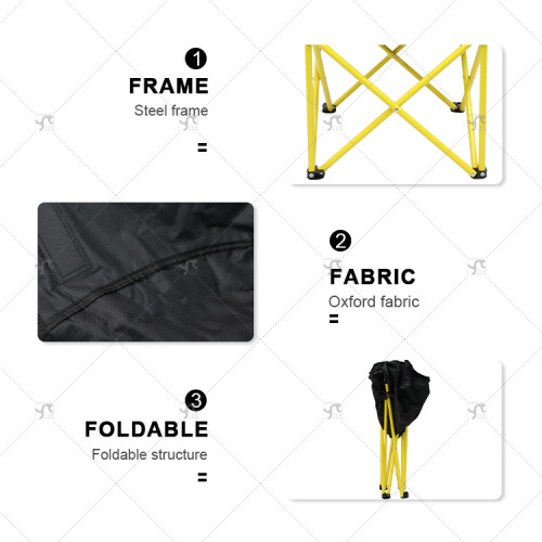 Portable steel frame Outdoor Moon Chair Small Folding Beach Picnic Fishing Stool Reclining Camping Chair with Portable Design