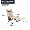 Portable steel frame Outdoor Moon Chair Small Folding Beach Picnic Fishing Stool Reclining Camping Chair with Portable Design