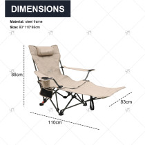 Portable steel frame Outdoor Moon Chair Small Folding Beach Picnic Fishing Stool Reclining Camping Chair with Portable Design