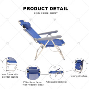 Modern Portable Folding Beach Lounge Chair for Outdoor Hotels Travel & Parks Wholesale Reclining Chair for Outdoor Hotel Use
