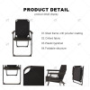 High Backrest Leisure Beach Chair Outdoor Steel Alloy Folding Recliner Thickened Oxford Cloth Easy-to-Carry Camping Furniture