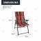 Outdoor Chair With Armrest Ethnic Style Folding Outdoor Chair Durable Metal and Cotton for Camping Dining Hotels Gym Park Use