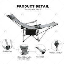 Portable steel frame Outdoor Moon Chair Small Folding Beach Picnic Fishing Stool Reclining Camping Chair with Portable Design