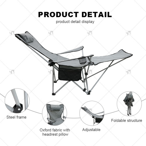 Portable steel frame Outdoor Moon Chair Small Folding Beach Picnic Fishing Stool Reclining Camping Chair with Portable Design