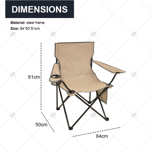 Modern Style Outdoor Camping Picnic Hiking Chair Portable Folding Fishing Chair with Two Cup Holders Beach camping fishing chair