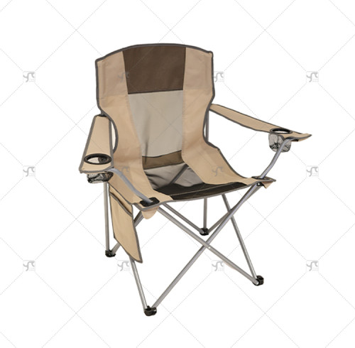 Modern Foldable Durable Steel Outdoor Camping Chair with Cup Holder Portable for Fishing Travel Oxford Fabric Outdoor Furniture