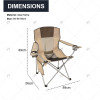 Modern Foldable Durable Steel Outdoor Camping Chair with Cup Holder Portable for Fishing Travel Oxford Fabric Outdoor Furniture