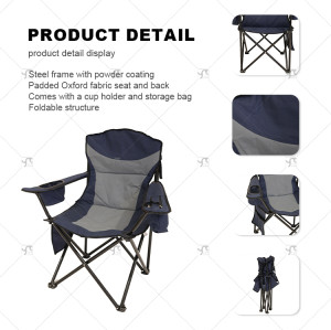 Outdoor Modern Lightweight Collapsible Portable Luxury High Quality Folding Fishing Travel Camping Hiking Chairs with Side Bag