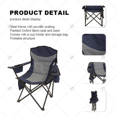 Outdoor Modern Lightweight Collapsible Portable Luxury High Quality Folding Fishing Travel Camping Hiking Chairs with Side Bag
