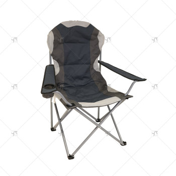 Outdoor Travel Leisure Chair Portable Camping Chair Heavy Duty Folding Design High Back Padded with Cup Holder and Carry Bag