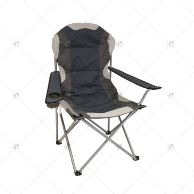 Outdoor Travel Leisure Chair Portable Camping Chair Heavy Duty Folding Design High Back Padded with Cup Holder and Carry Bag