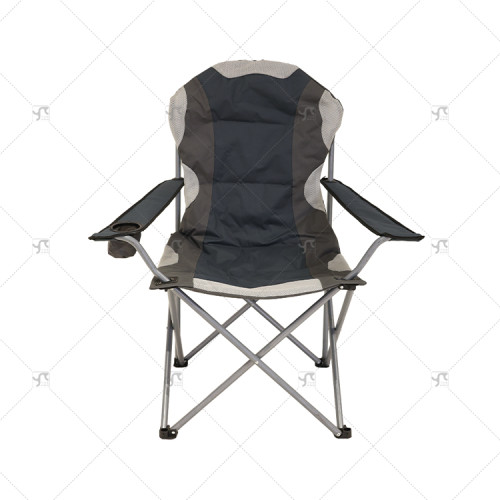 Outdoor Travel Leisure Chair Portable Camping Chair Heavy Duty Folding Design High Back Padded with Cup Holder and Carry Bag