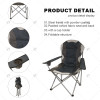 Outdoor Travel Leisure Chair Portable Camping Chair Heavy Duty Folding Design High Back Padded with Cup Holder and Carry Bag