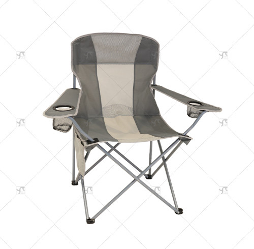 Modern Foldable Durable Steel Outdoor Camping Chair with Cup Holder Portable for Fishing Travel Oxford Fabric Outdoor Furniture