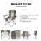 Modern Foldable Durable Steel Outdoor Camping Chair with Cup Holder Portable for Fishing Travel Oxford Fabric Outdoor Furniture