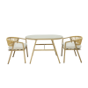 Steel Rattan Bistro Set of 3