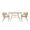 Steel Rattan Bistro Set of 3
