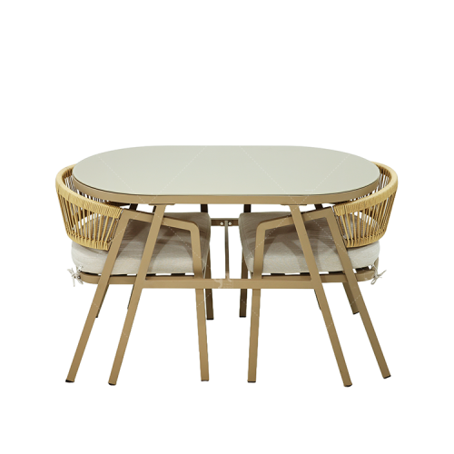 Steel Rattan Bistro Set of 3