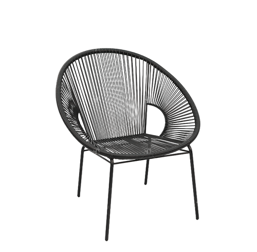 Steel Rattan Egg Chair