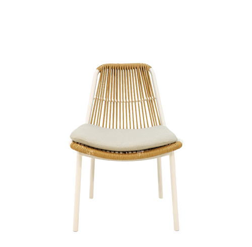 Hot Sale Aluminum Tube Chairs Rattan Dining Room Patio Outdoor Furniture Garden Dining Chairs