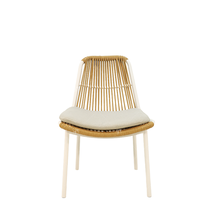 Hot Sale Aluminum Tube Chairs Rattan Dining Room Patio Outdoor Furniture Garden Dining Chairs