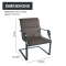 Outdoor Coffee Sets Water Wave Glass Table and  Chair Camping Patio Dinning Steel Garden Chair Three-piece Sets