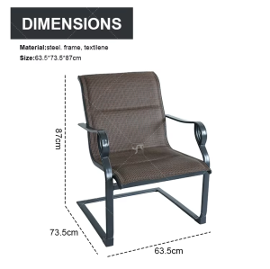 Outdoor Coffee Sets Water Wave Glass Table and  Chair Camping Patio Dinning Steel Garden Chair Three-piece Sets