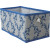Non-woven folding storage box with one metal ring