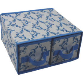 Foldable  Non-woven folding storage box with 2 drawers