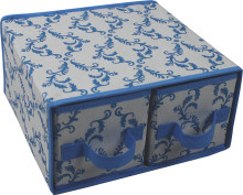 Foldable  Non-woven folding storage box with 2 drawers