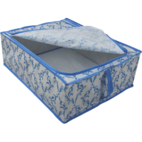 Folding storage frame box with handle, one zipper on the top/ folding storage box