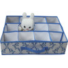 Non-woven folding storage box with 12 compartments